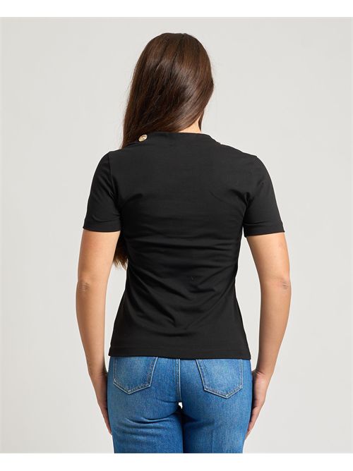 T-shirt donna Gaelle Paris con bottoni sulle spalle GAELLE PARIS | GAABW08325NE01